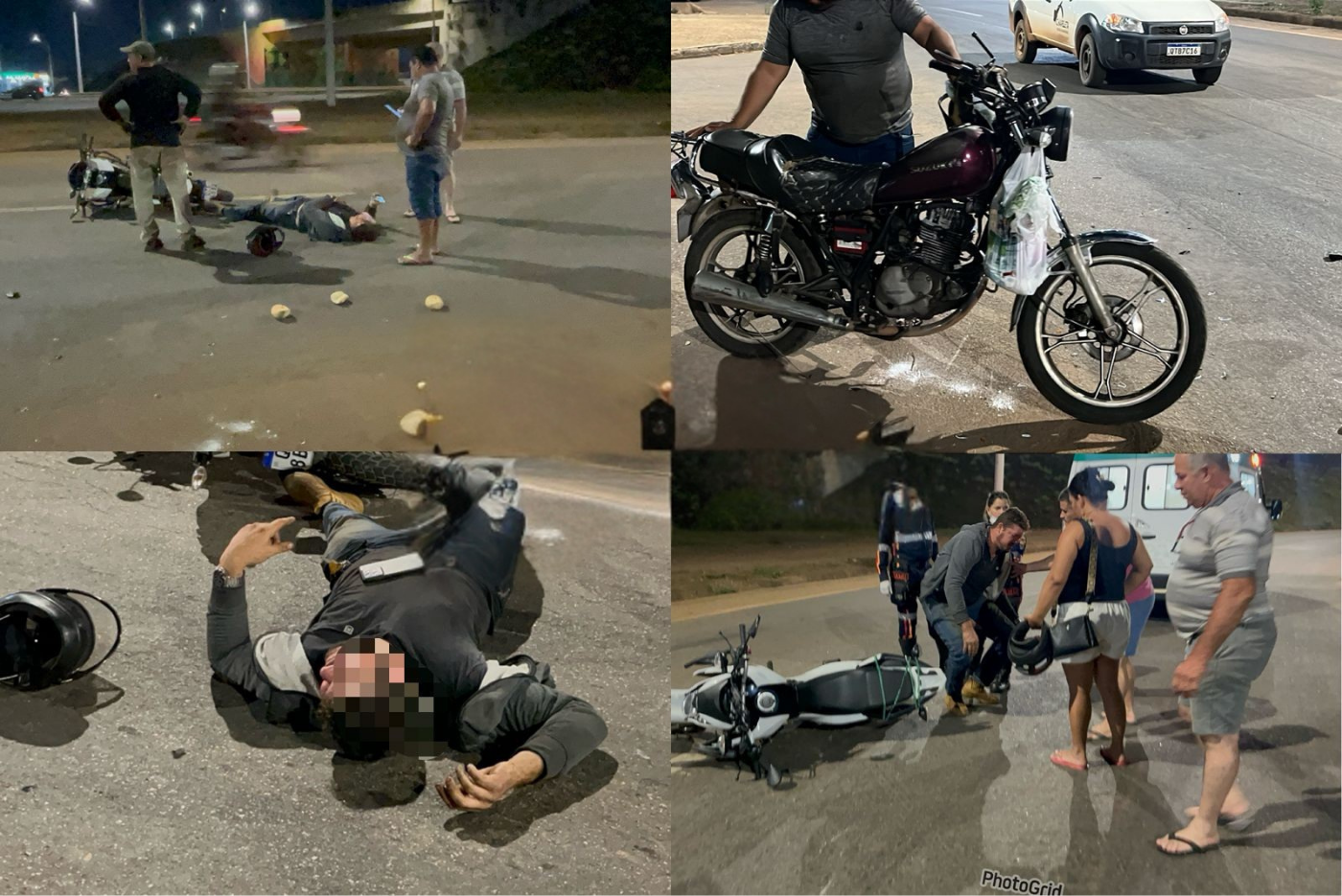 Colisão entre motos deixa homem ferido em Porto Velho