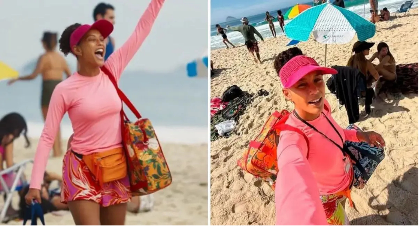 Raquel recomeça vendendo lanches na praia