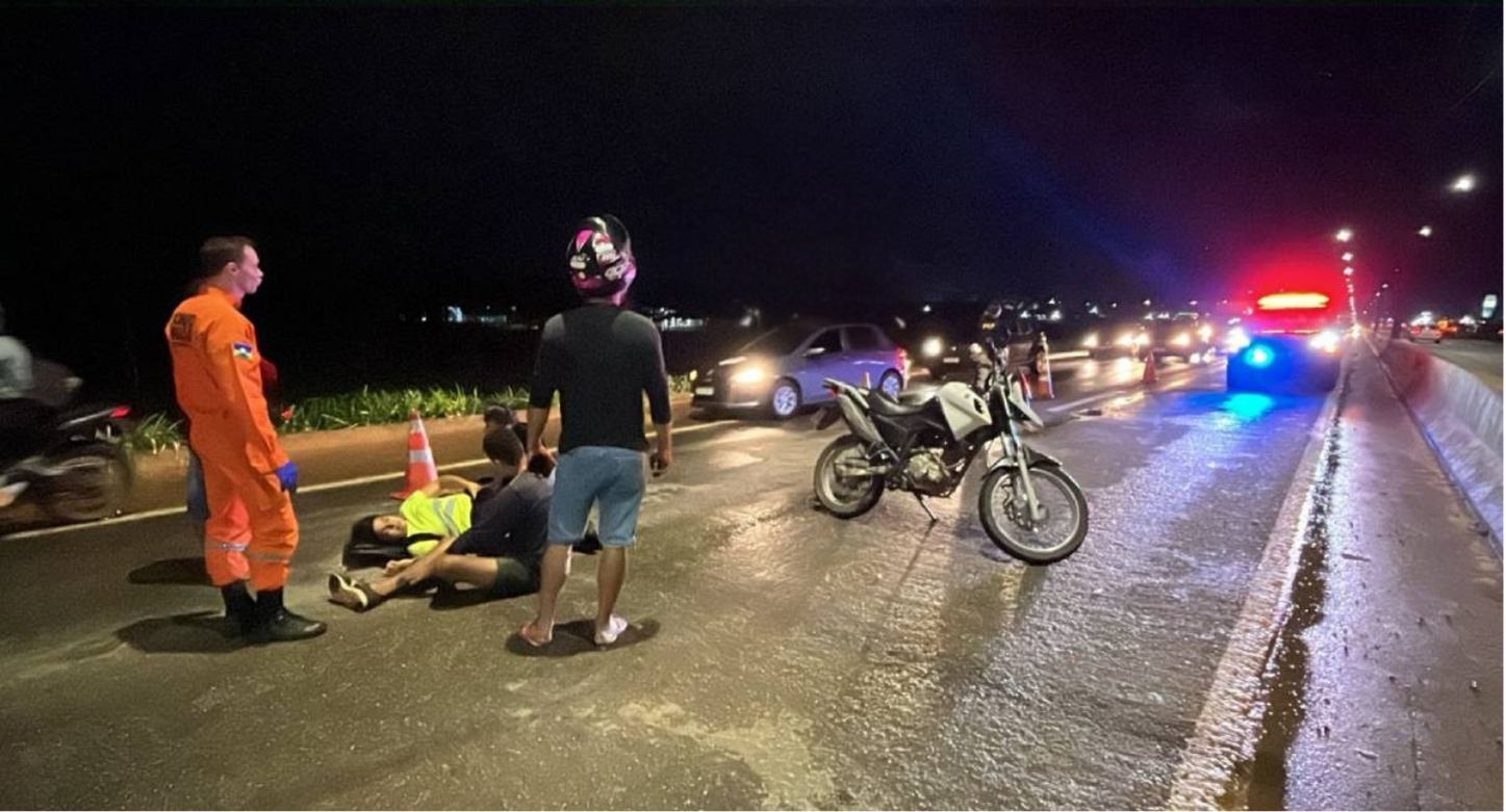 Acidente na BR-364 deixa casal ferido em Porto Velho