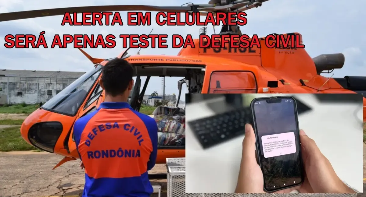 Defesa Civil envia mensagem de emergência em celulares neste sábado