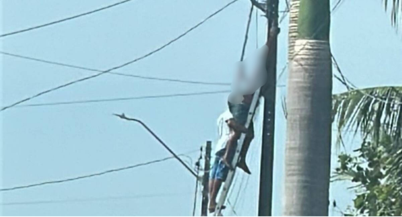 Homem morre após sofrer descarga elétrica em poste