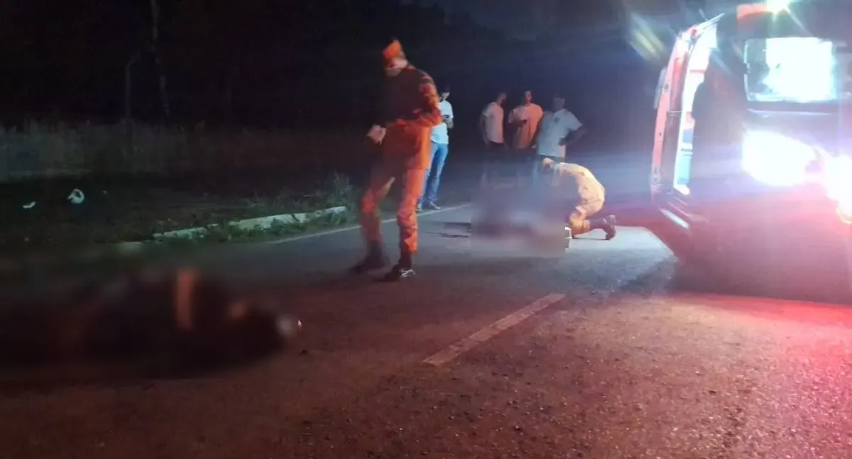 Casal fica gravemente ferido em atropelamento na Zona Norte de Porto Velho
