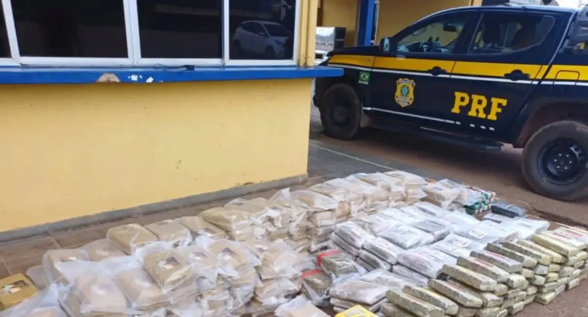 PRF intercepta comboio e apreende mais de 360 kg de entorpecentes na BR-364