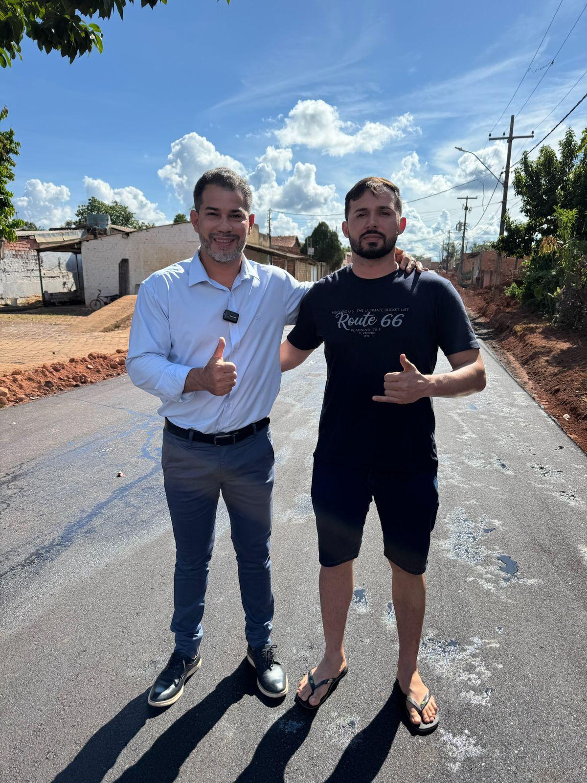 Pavimentação transforma rotina de moradores do Novo Horizonte