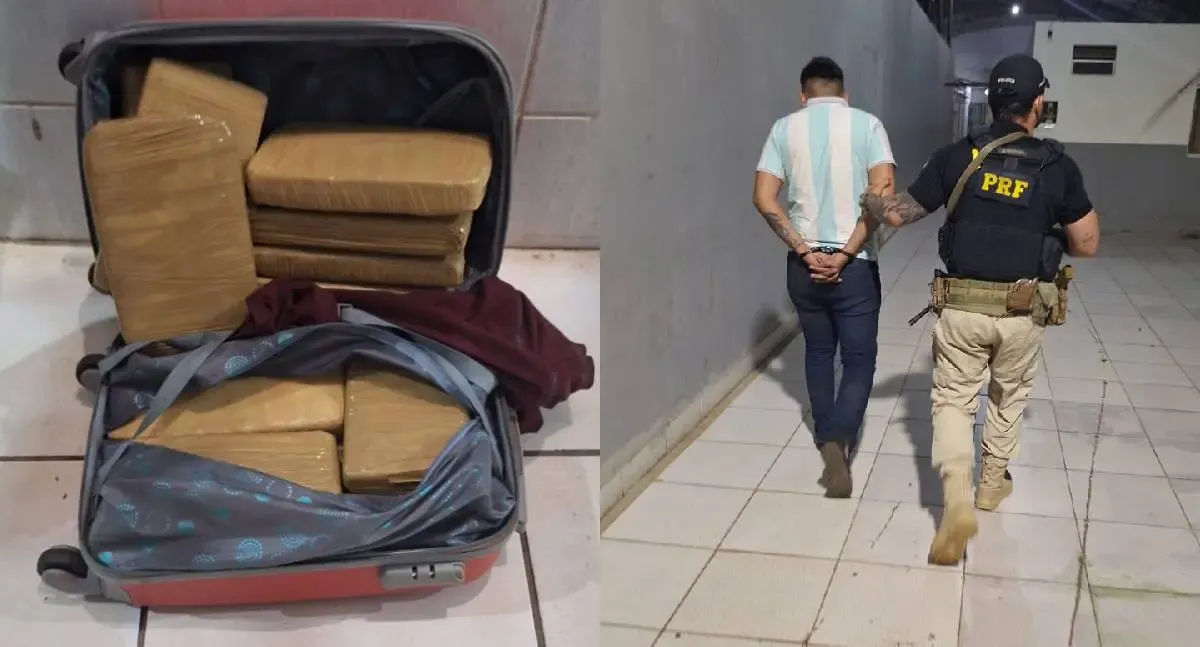 PRF prende passageiro de táxi com 14 quilos de skunk em Porto Velho