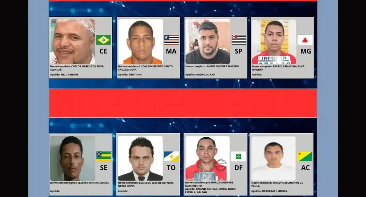 Governo lança plataforma com lista dos 216 criminosos mais procurados do país
