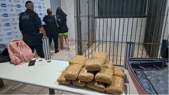 Adolescente é apreendida com 21 kg de drogas na BR-364