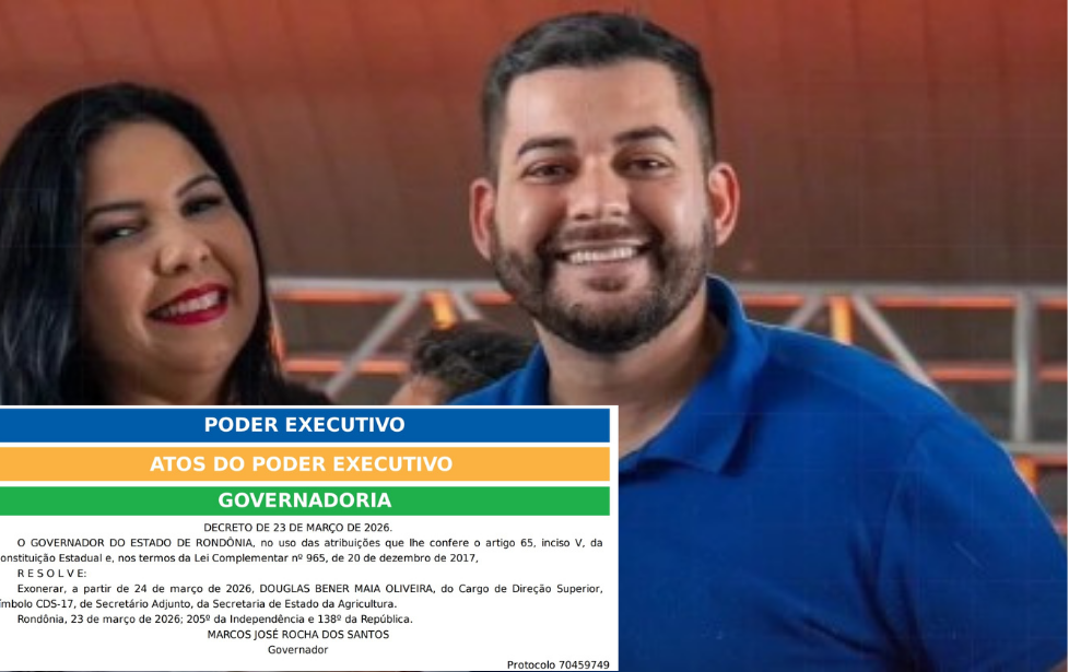Aliado de Cristiane Lopes é exonerado do governo após mudança de aliança